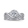 Bailey - 14K White Gold Cushion Cut Diamond Engagement Ring - 0.09 ct