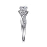 Bailey - 14K White Gold Cushion Cut Diamond Engagement Ring - 0.09 ct
