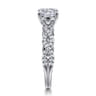 Josefina - 14K White Gold Twisted Cushion Cut Diamond Engagement Ring - 0.24 ct
