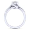 Aleesa - 14K White Gold Twisted Cushion Cut Diamond Engagement Ring - 0.15 ct