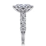 Josefina - 14K White Gold Twisted Marquise Shape Diamond Engagement Ring - 0.24 ct