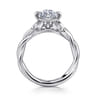 Daija - 14K White Gold Twisted Marquise Diamond Engagement Ring - 0.09 ct