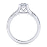 Leigh - 14K White Gold Oval Diamond Engagement Ring - 0.15 ct
