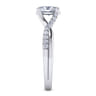 Leigh - 14K White Gold Oval Diamond Engagement Ring - 0.15 ct