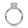 Campana - 14K White Gold Oval Diamond Engagement Ring - 0.16 ct