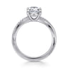 Campana - 14K White Gold Oval Diamond Engagement Ring - 0.16 ct
