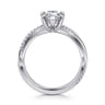 Campana - 14K White Gold Pear ShapeTwisted Diamond Engagement Ring - 0.16 ct