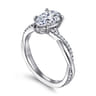 Campana - 14K White Gold Pear ShapeTwisted Diamond Engagement Ring - 0.16 ct