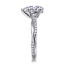 Campana - 14K White Gold Pear ShapeTwisted Diamond Engagement Ring - 0.16 ct