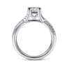 Leigh - 14K White Gold Princess Cut Diamond Engagement Ring - 0.15 ct