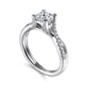 Leigh - 14K White Gold Princess Cut Diamond Engagement Ring - 0.15 ct