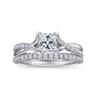 Leigh - 14K White Gold Princess Cut Diamond Engagement Ring - 0.15 ct