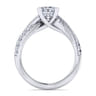 Sandrine - 14K White Gold Princess Cut Diamond Twisted Engagement Ring - 0.35 ct