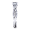 Sandrine - 14K White Gold Princess Cut Diamond Twisted Engagement Ring - 0.35 ct