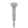 Josefina - 14K White Gold Twisted Princess Cut Diamond Engagement Ring - 0.24 ct