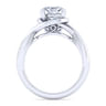 Bailey - 14K White Gold Twisted Round Diamond Engagement Ring - 0.1 ct