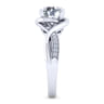 Bailey - 14K White Gold Twisted Round Diamond Engagement Ring - 0.1 ct