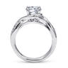 Bailey - 14K White Gold Round Twisted Diamond Channel Set Engagement Ring - 0.09 ct