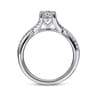 Leigh - 14K White Gold Round Diamond Engagement Ring - 0.14 ct