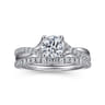 Leigh - 14K White Gold Round Diamond Engagement Ring - 0.14 ct