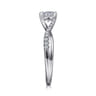 Leigh - 14K White Gold Round Diamond Engagement Ring - 0.14 ct
