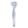 Leigh - 14K White Gold Twisted Round Diamond Engagement Ring - 0.28 ct