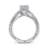 Sandrine - 14K White Gold Round Diamond Twisted Engagement Ring - 0.36 ct