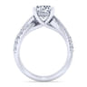 Sandrine - 14K White Gold Twisted Round Diamond Engagement Ring - 0.4 ct