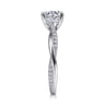 Campana - 14K White Gold Round Diamond Engagement Ring - 0.14 ct
