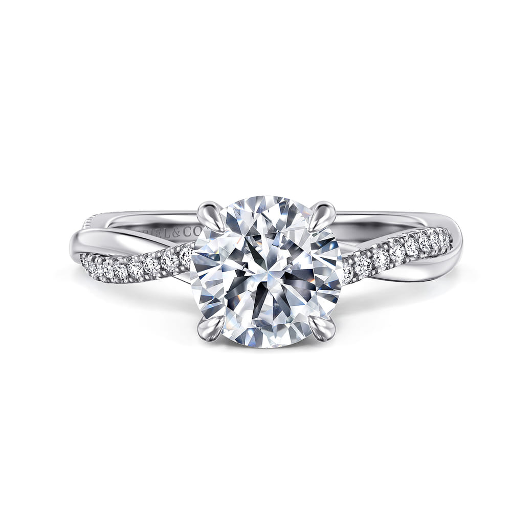 Round Twisted Ring in 14k White Gold Gabriel ER14922R6W44JJ