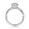Campana - 14K White Gold Round Diamond Engagement Ring - 0.14 ct