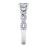 Josefina - 14K White Gold Twisted Round Diamond Engagement Ring - 0.24 ct