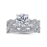 Josefina - 14K White Gold Twisted Round Diamond Engagement Ring - 0.24 ct