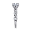 Josefina - 14K White Gold Twisted Round Diamond Engagement Ring - 0.24 ct