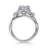 Deisha - 14K White Gold Twisted Round Diamond Engagement Ring - 0.45 ct