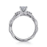 Catalina - 14K White Gold Round Diamond Engagement Ring - 0.13 ct