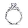 Catalina - 14K White Gold Round Diamond Engagement Ring - 0.13 ct