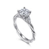 Catalina - 14K White Gold Round Diamond Engagement Ring - 0.13 ct