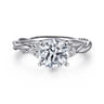 Catalina - 14K White Gold Round Diamond Engagement Ring - 0.13 ct