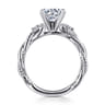 Catalina - 14K White Gold Round Diamond Engagement Ring - 0.13 ct