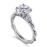 Catalina - 14K White Gold Round Diamond Engagement Ring - 0.13 ct