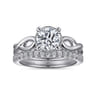 Emiliana - 14K White Gold Split Shank Round Diamond Engagement Ring