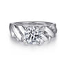 Joie - 14K White Gold Twisted Diamond Engagement Ring