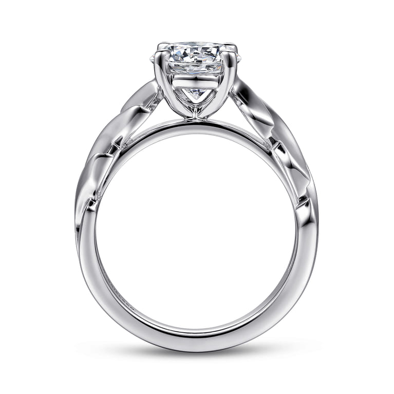 Joie - 14K White Gold Twisted Diamond Engagement Ring - Shot 2