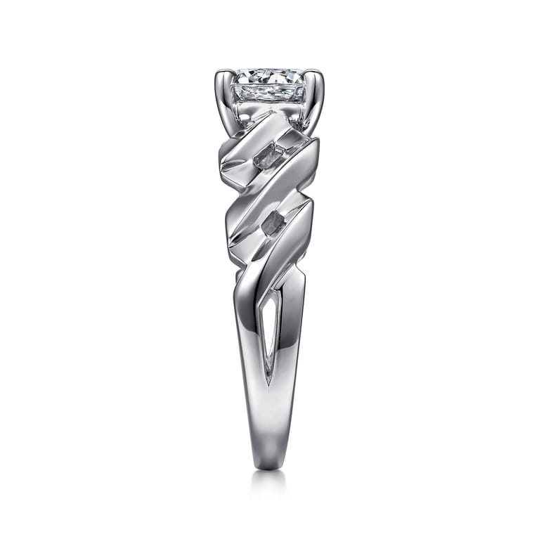 Joie - 14K White Gold Twisted Diamond Engagement Ring - Shot 5