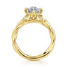 Daija - 14K Yellow Gold Twisted Marquise Diamond Engagement Ring - 0.09 ct