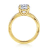Campana - 14K Yellow Gold Oval Diamond Engagement Ring - 0.16 ct