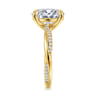Campana - 14K Yellow Gold Oval Diamond Engagement Ring - 0.16 ct