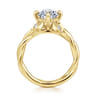 Daija - 14K Yellow Gold Twisted Oval Diamond Engagement Ring - 0.09 ct