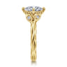 Daija - 14K Yellow Gold Twisted Oval Diamond Engagement Ring - 0.09 ct